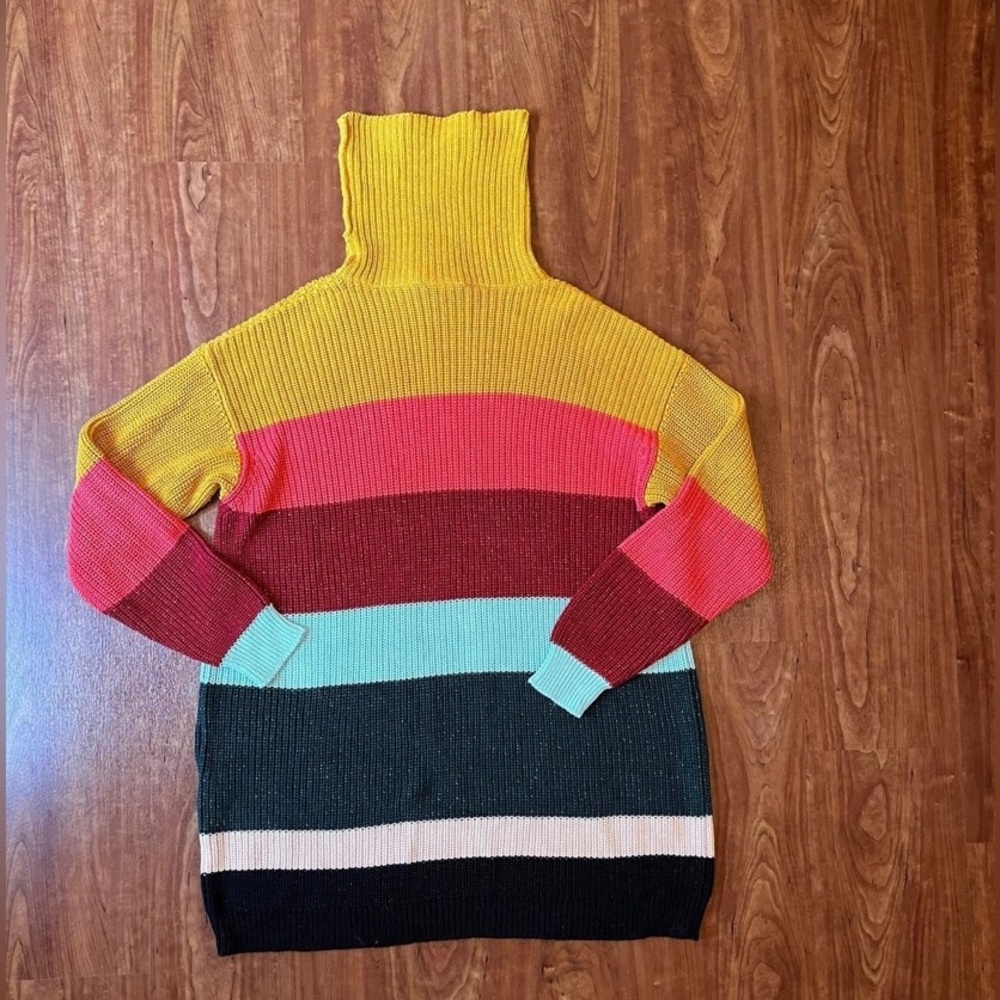 Farm Rio x Anthropologie Boldly Striped Sweater Pullover Dress - Picture 4 of 7